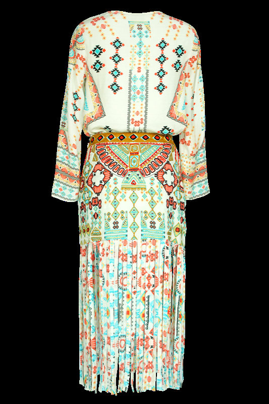 SALE Bestickter Aztec Rock Mit Fransen