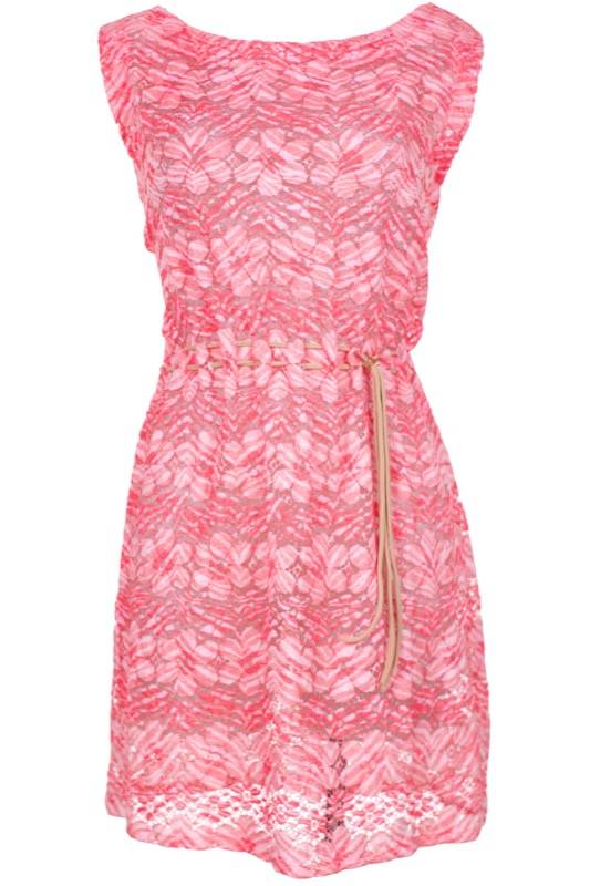 SALE Boat Neck Kleid mit Baumwoll-Spitze