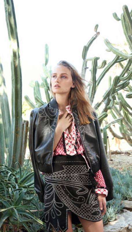 SALE Bomber Lederjacke Mit Nietenbesatz