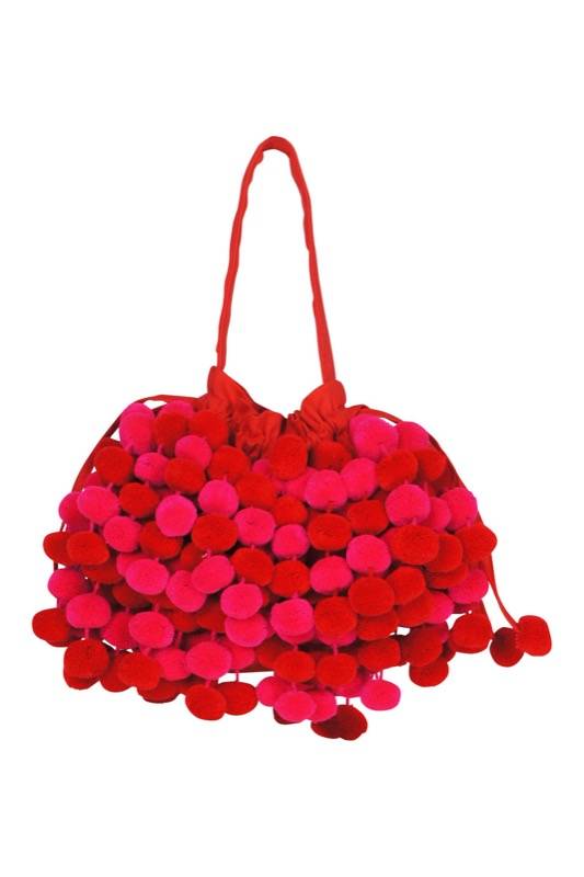 SALE Charlotte Pompom Tasche In Pink