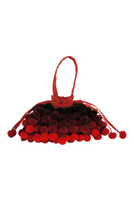 SALE Charlotte Pompom Tasche In Rot