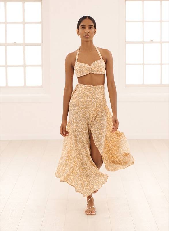 SALE Chiara Padded Bandeau Bikini Dotty Sand