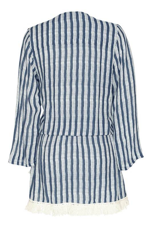 SALE Chloe Fransen Tunika Mit Streifen In Blau