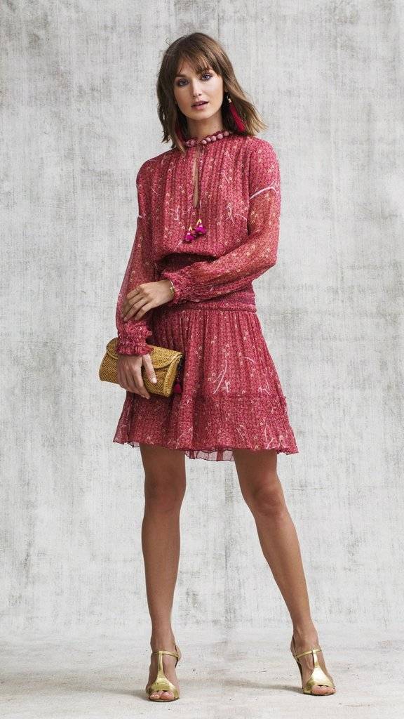 SALE Clara Minikleid In Red Geo Flower