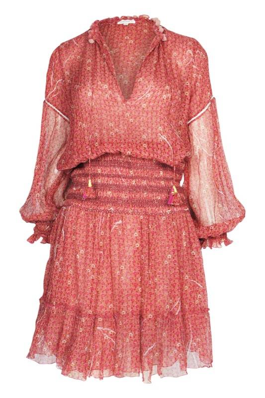 SALE Clara Minikleid in Red Geo Flower