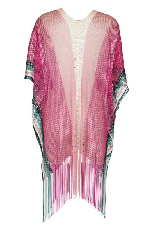 SALE Dahlia Madagacar Poncho Mit Fransen