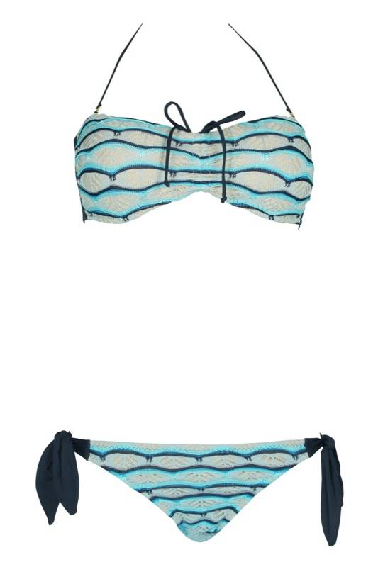SALE Dione Padded Bandeau Bikini Blau