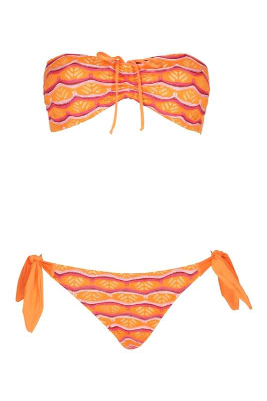 SALE Dione Padded Bandeau Bikini orange