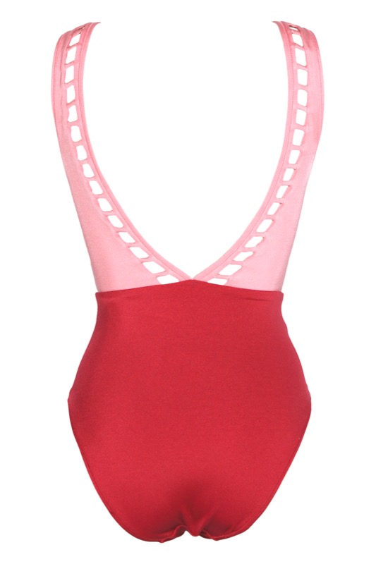 SALE Ela Badeanzug Rosa/Bordeaux