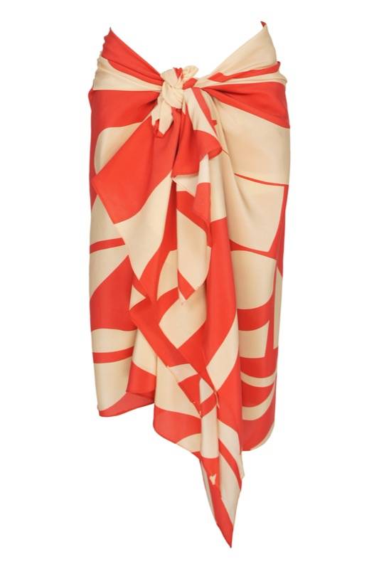 SALE Ella Seiden-Pareo Rot