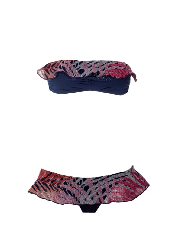 SALE Elysium Padded Bandeau Bikini Mit Rüschen