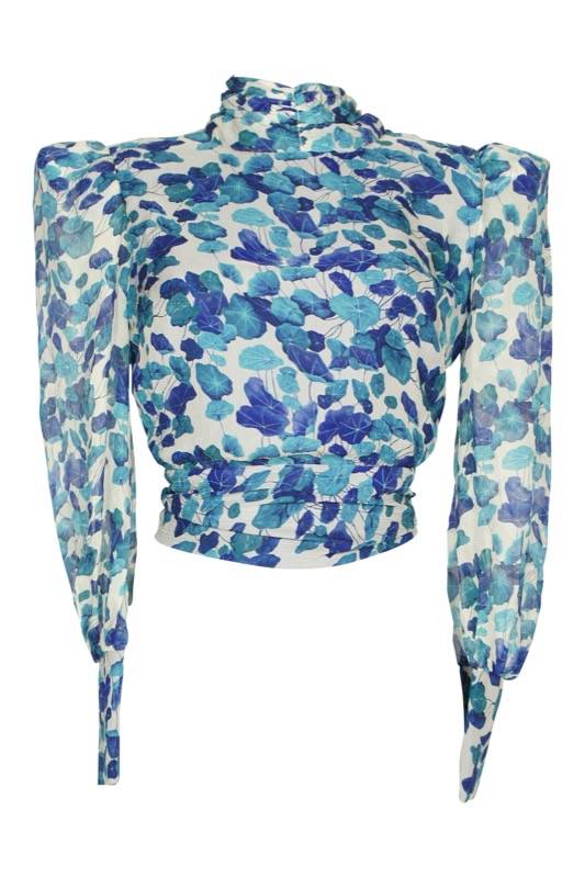 SALE Florale Bluse aus Seide