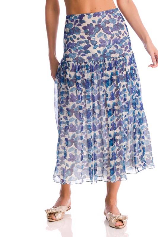 SALE Floraler Rock Aus Seide