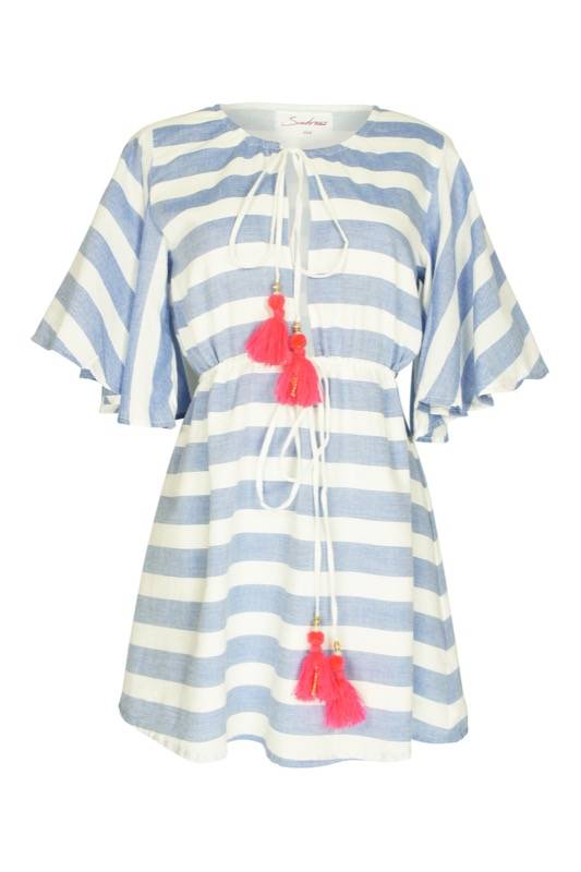 SALE Gaia Kleid mit Streifen in Hellblau