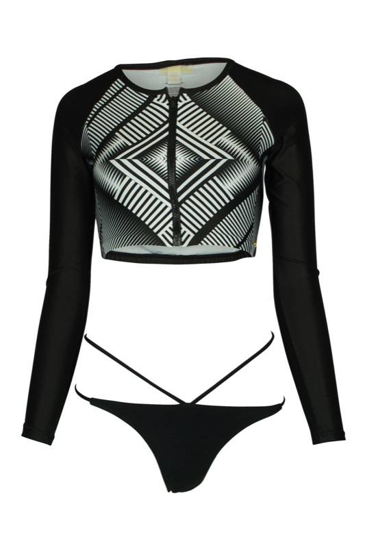 SALE Geometric Diamond Bikini Mit Perlenstickerei