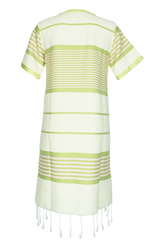 SALE Gestreiftes Kleid In Grün