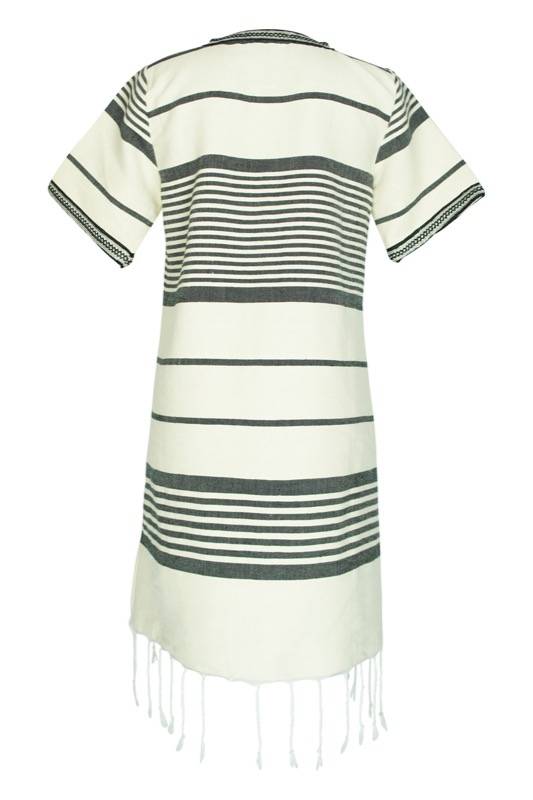 SALE Gestreiftes Kleid In Schwarz