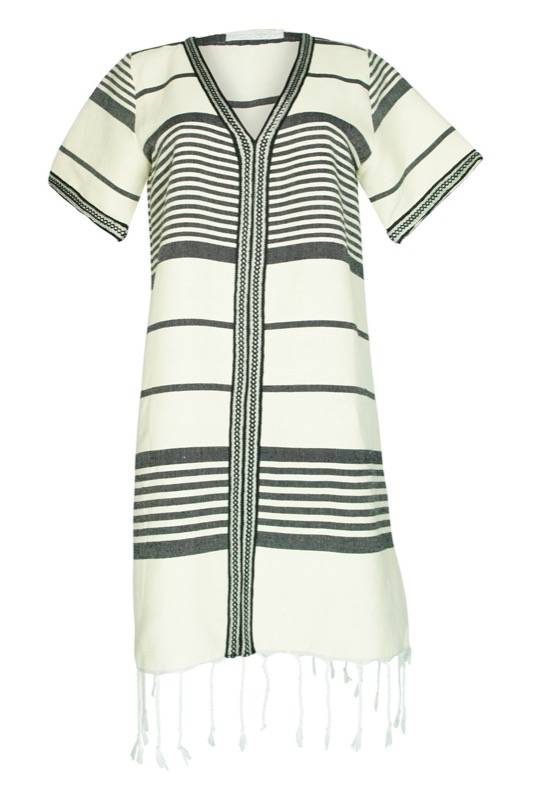 SALE Gestreiftes Kleid in Schwarz