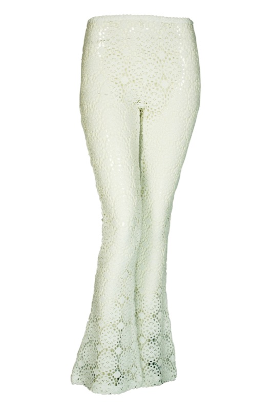 SALE Hose Aus Gehäkelter Baumwollspitze In Weiß