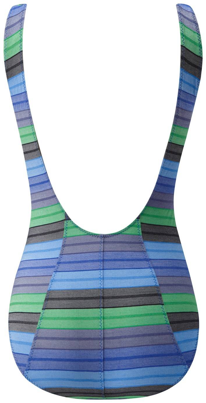 SALE Jasmine Streifen Badeanzug Navy Green