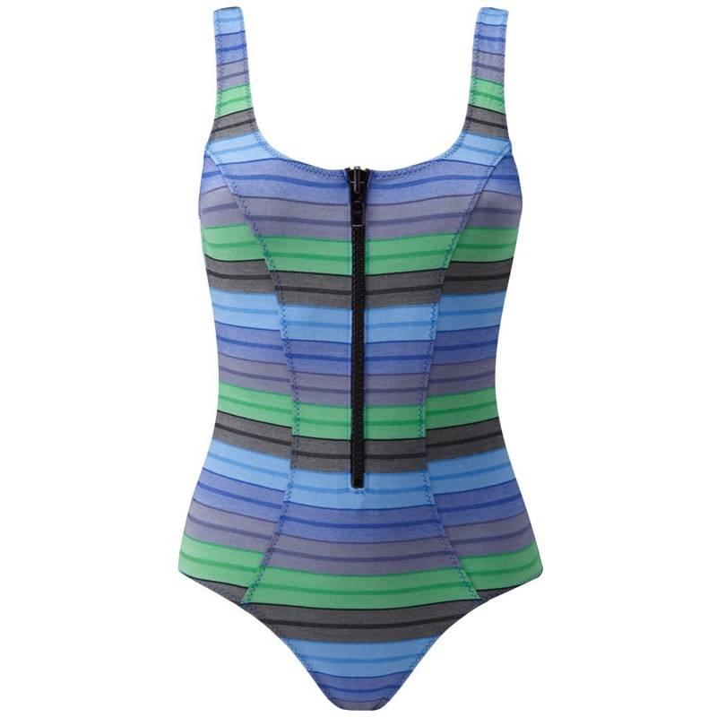 SALE Jasmine Streifen Badeanzug Navy Green