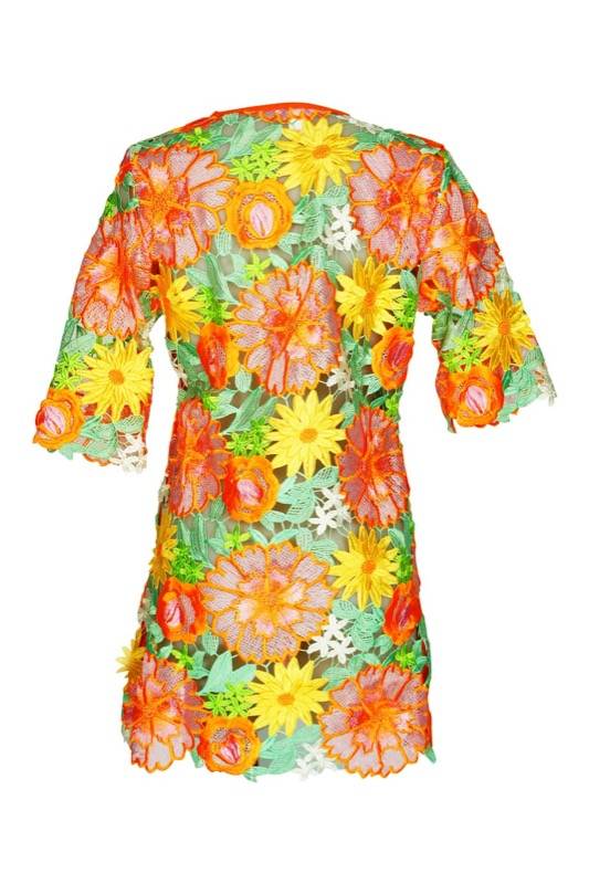 SALE Kaftan Mit Gehäkelten Blumen