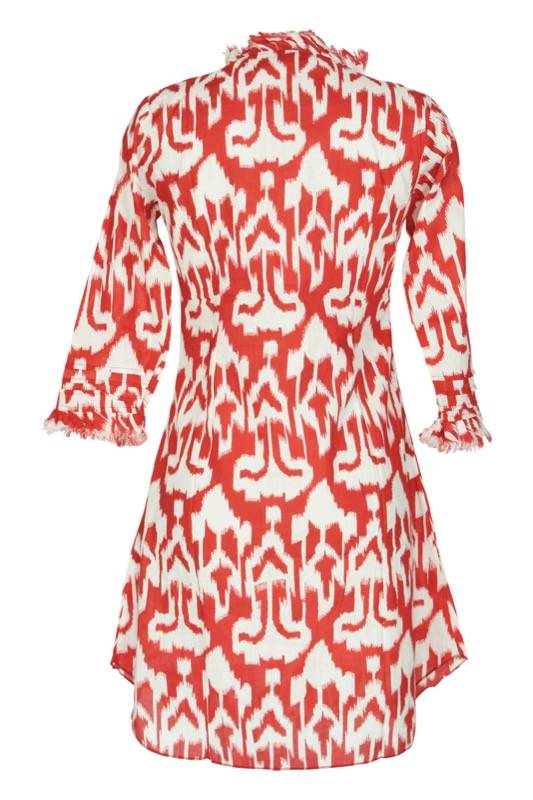 SALE Kaftan Mit Ikat-Muster In Rot