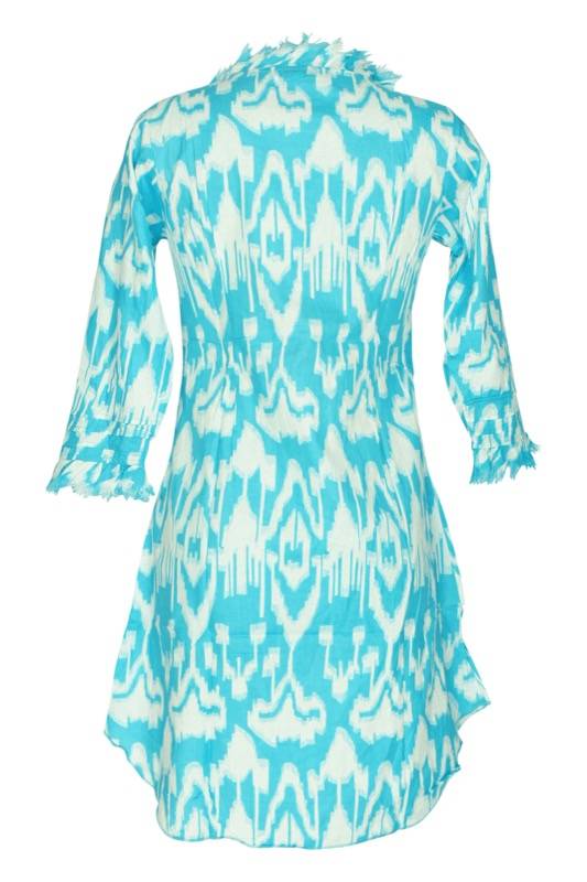 SALE Kaftan Mit Ikat-Muster In Türkis