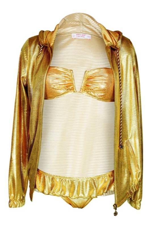 SALE Kapzenjacke Im Metallic-Look Gold