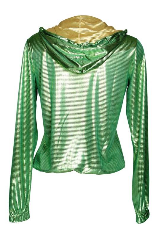 SALE Kapzenjacke Im Metallic-Look Grün