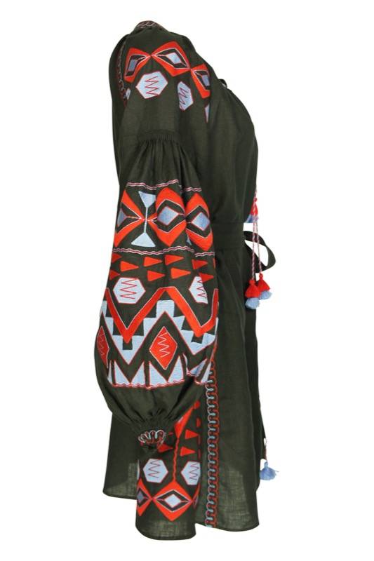 SALE Kilim Minikleid Schwarz/rot