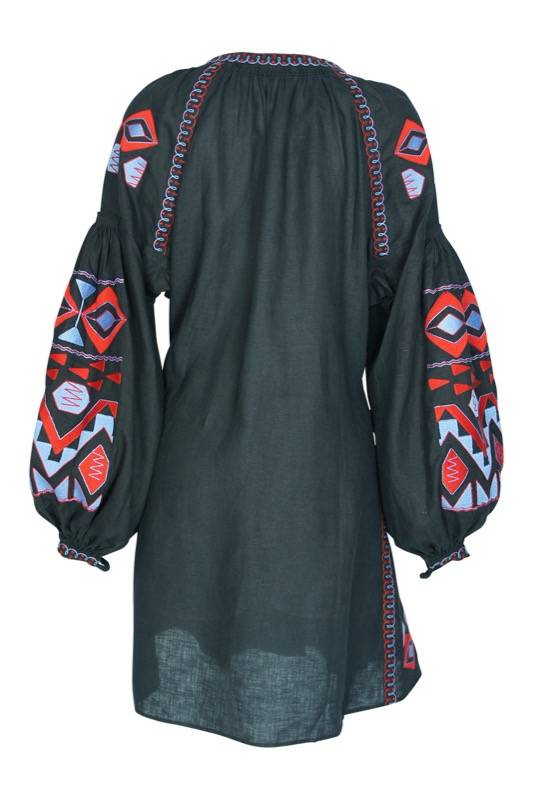 SALE Kilim Minikleid Schwarz/rot