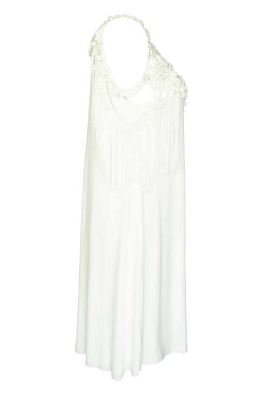 SALE Kleid Mit Häkeldetails Und Fransen