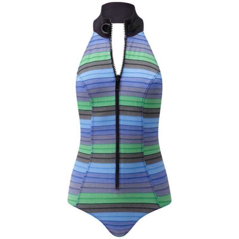 SALE Lisa Marie Streifen Badeanzug Navy Green