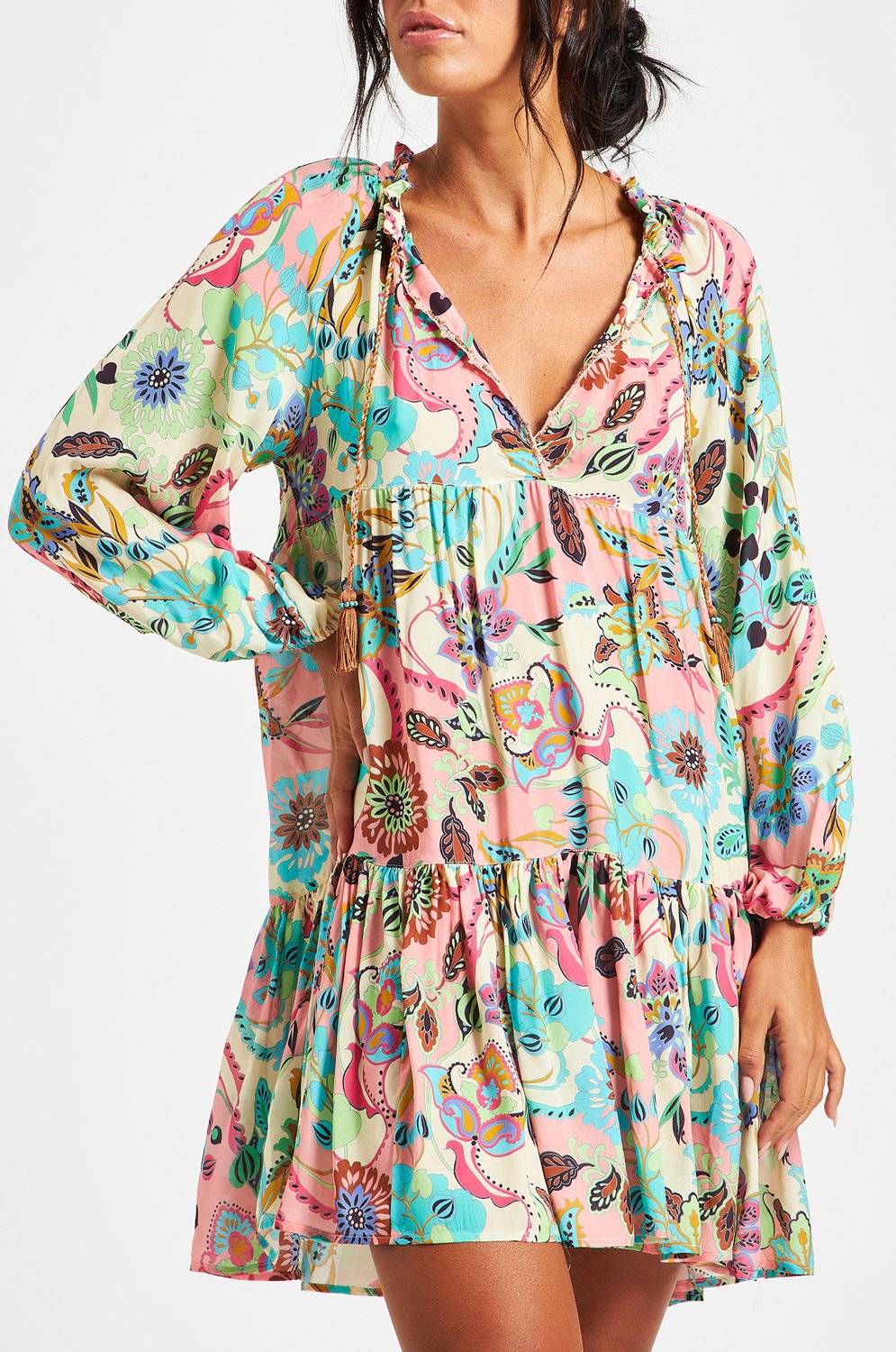 SALE Luana Mini Kaftan Tropic