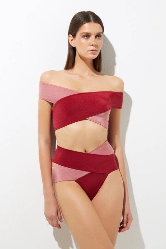 SALE Lucette Bikini Rosa/Bordeaux