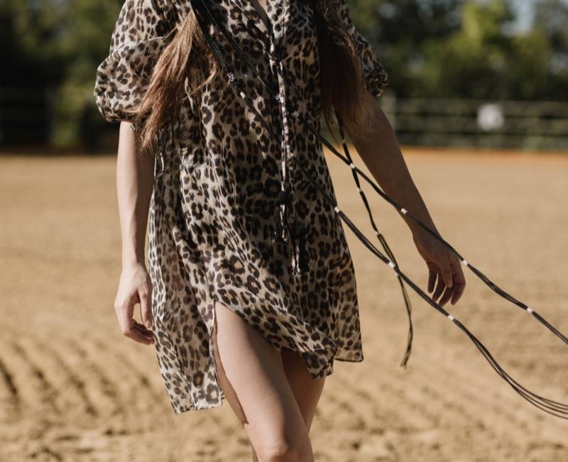 SALE Minikleid Mit Leo-Print