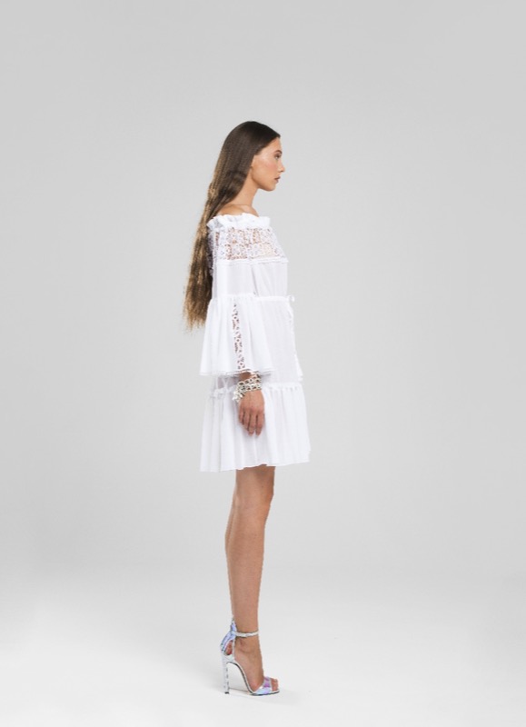 SALE Minikleid Mit Spitzendetails