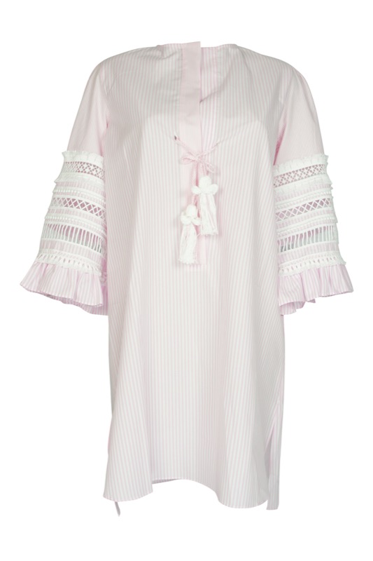 SALE Minikleid Mit Streifen In Rosa