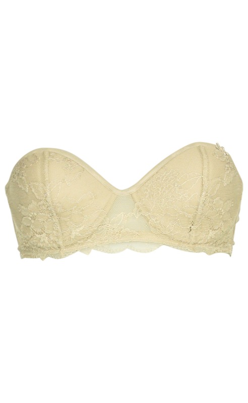 SALE Moonlight Gefütterter Bandeau BH Taube