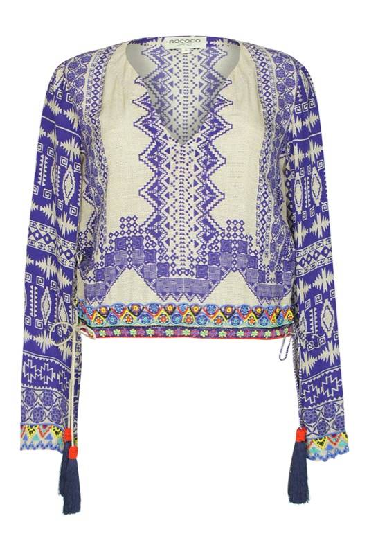 SALE Navajo Top mit Perlenstickerei