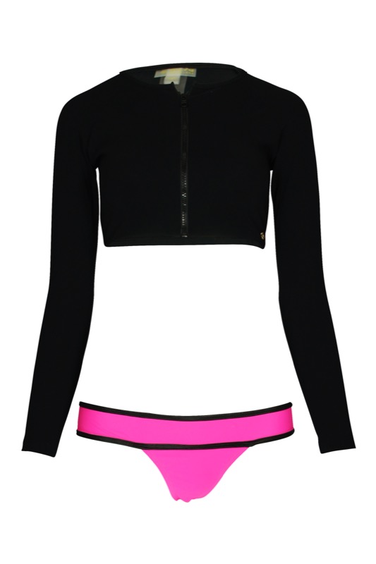 SALE Neo Zip Swimtop Mit Bikinihose