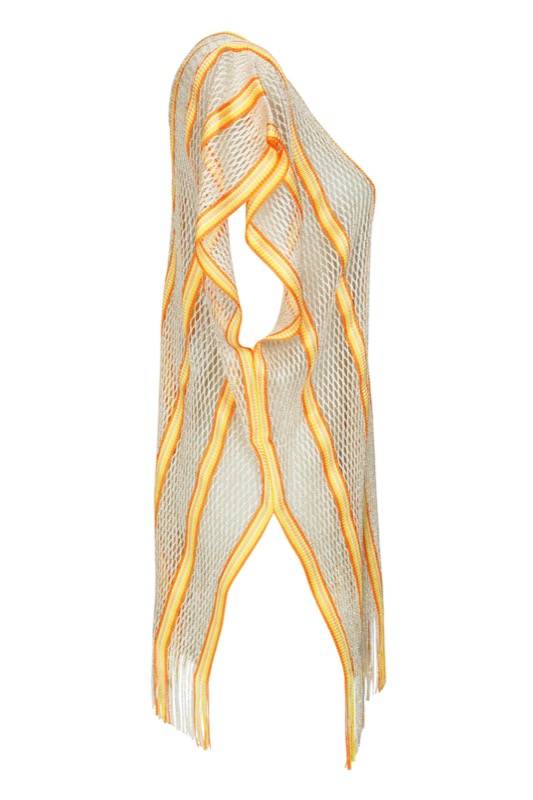 SALE Netz Kaftan In Orange