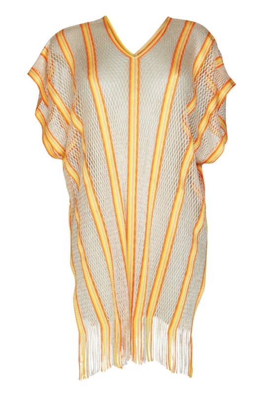 SALE Netz Kaftan In Orange