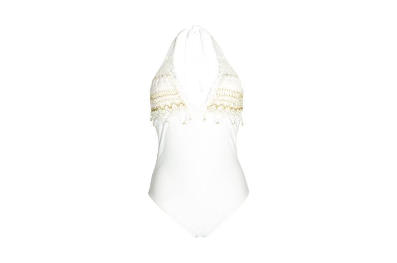 SALE Padded Badeanzug Weiß