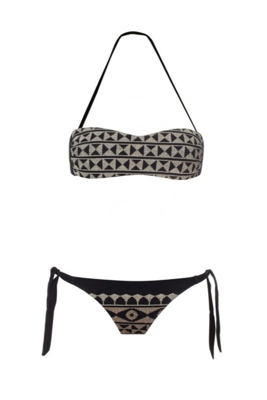 SALE Padded Bandeau Bikini Chios Cruise In Schwarz