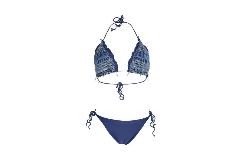 SALE Padded Triangel Bikini Dunkelblau