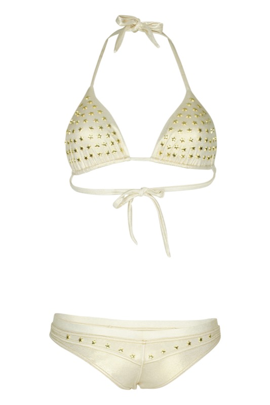 SALE Padded Triangel Bikini Mit Stern-Nieten