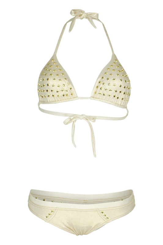 SALE Padded Triangel Bikini mit Stern-Nieten