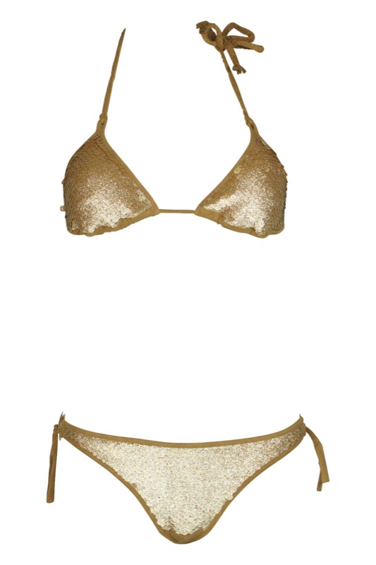 SALE Padded Triangle Bikini Gold